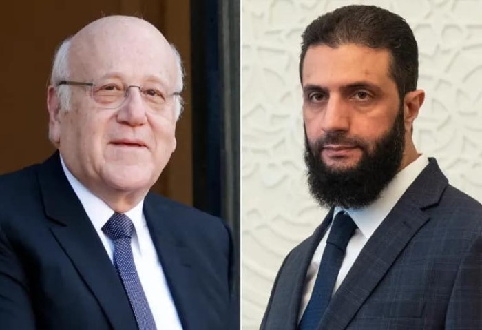 نجيب ميقاتي وأحمد الشرع