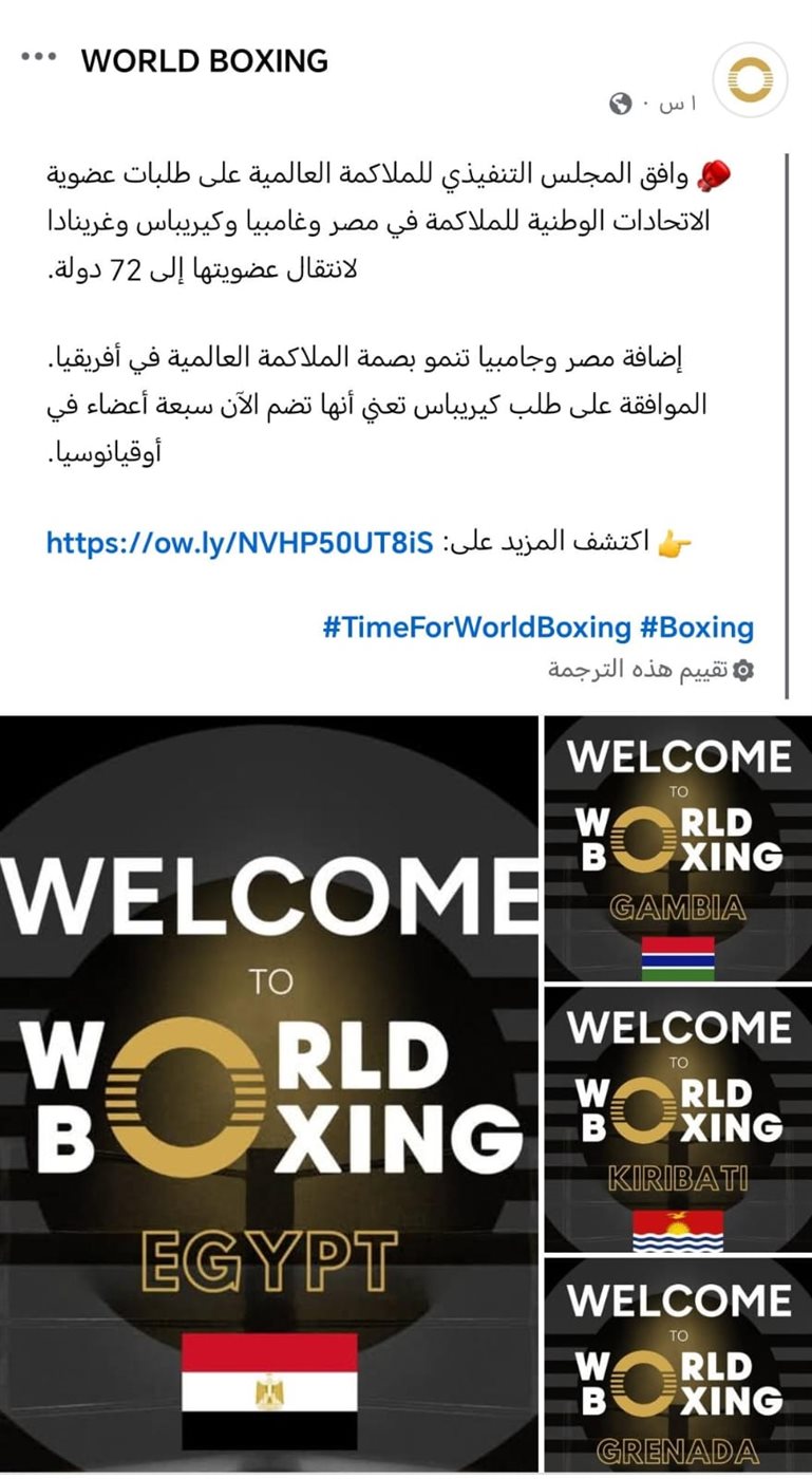المنظمة العالمية للملاكمة&nbsp;
