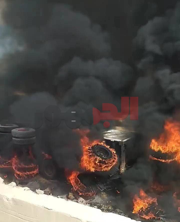 حريق طريق بني سويف