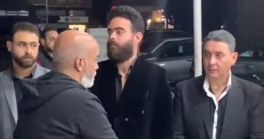 سليمان عيد في عزاء المنتج صلاح حسن