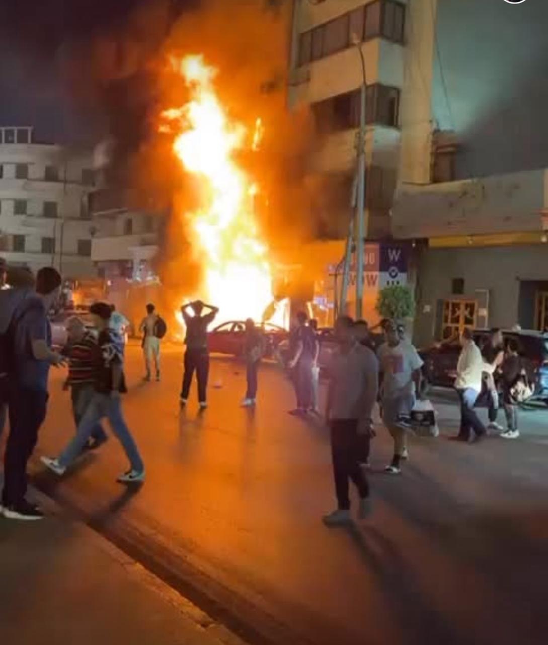 حريق محل في مصر الجديدة