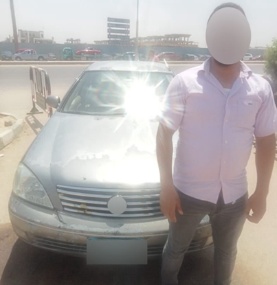 المتهم والسيارة المضبوطة
