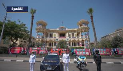 جانب من تأمين الشرطة&nbsp;
