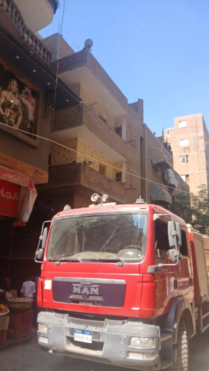 حريق شقة سكنية في المعادي
