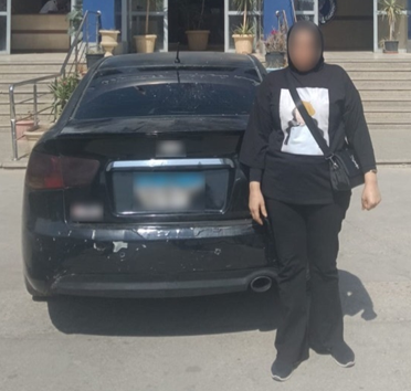 المتهمة بثني لوحات السيارة بالقاهرة&nbsp;