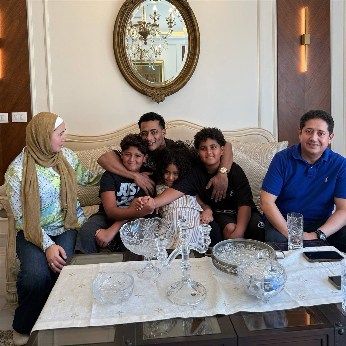 الصلح بين نجل محمد رمضان في واقعة التعدى على أخر داخل نادى باكتوبر&nbsp;