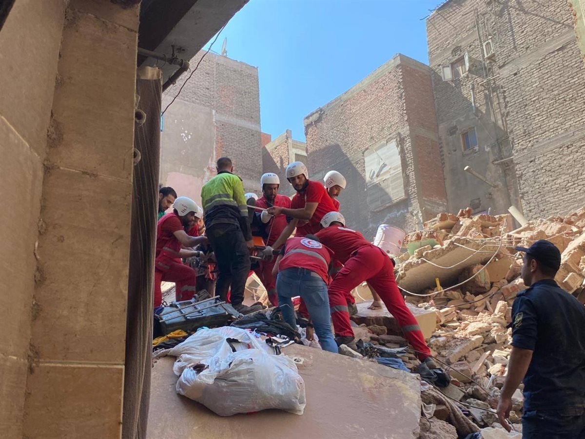 حادث عقار حدائق القبة