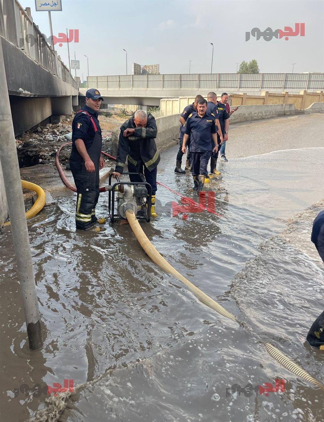 جهود الحماية المدنية في مواجهة غرق الشوارع بالقاهرة&nbsp;