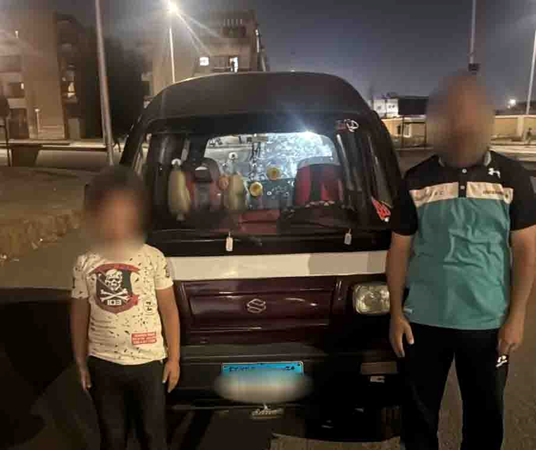 المتهم بقيادة السيارة ووالده صاحب السيارة