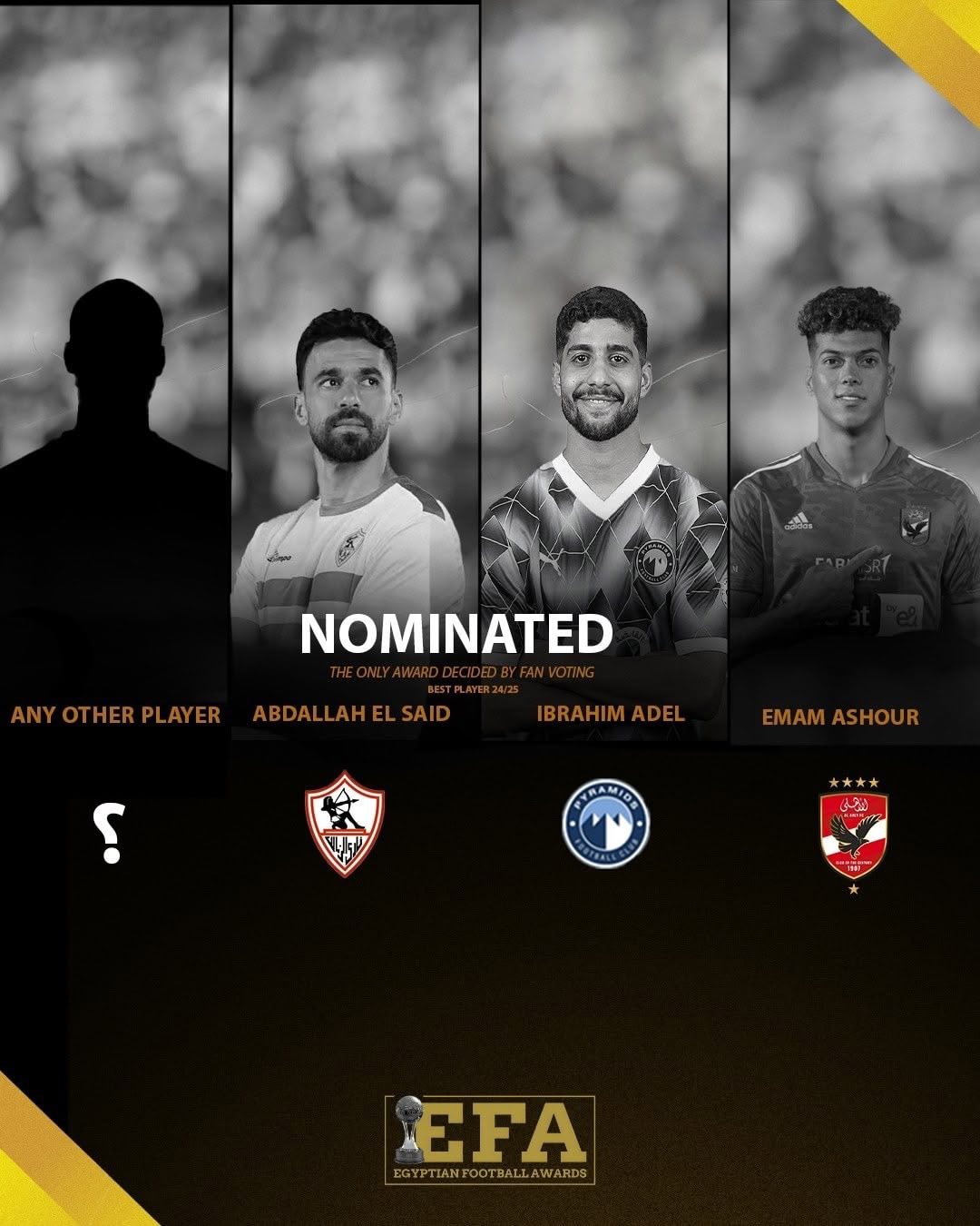 المرشحين لجائزة أفضل لاعب بتصويت الجماهير