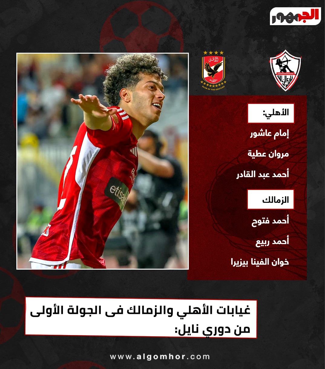 غيابات الأهلي والزمالك