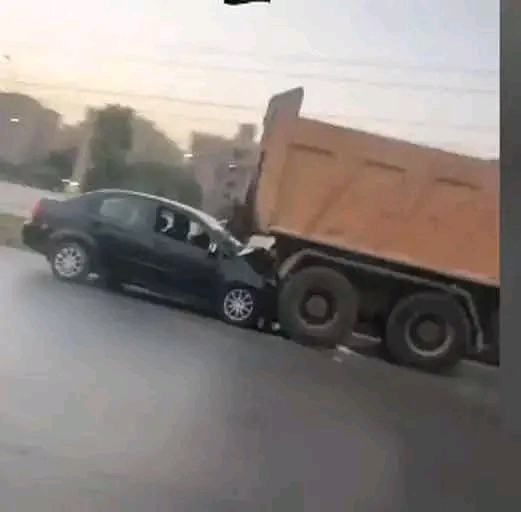 حادث تصادم على طريق الواحات&nbsp;