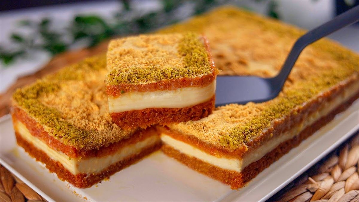 مكونات صينية البسبوسة بالقشطة