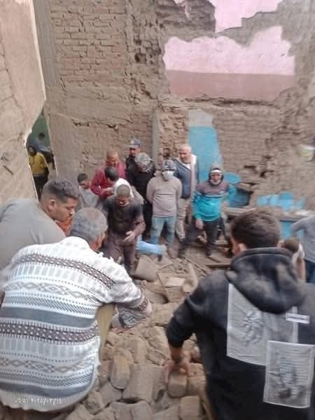 &nbsp;انهيار منزل مكون من طابقين بسوهاج&nbsp;
