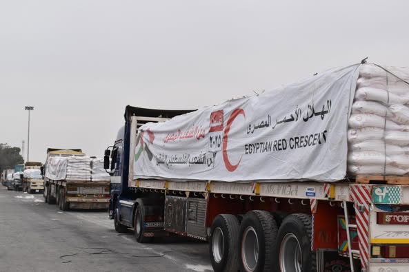 <strong>زاد العزة 21 تحمل 3500 طن حياة إلى غزة</strong>