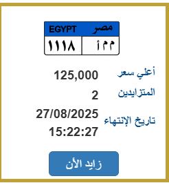 المرور تطرح لوحات معدنية مميزة بالمزاد