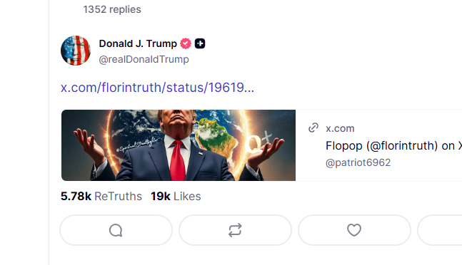 <strong>ترامب يثير الجدل بعد نشره بوست غريب وغامض</strong>
