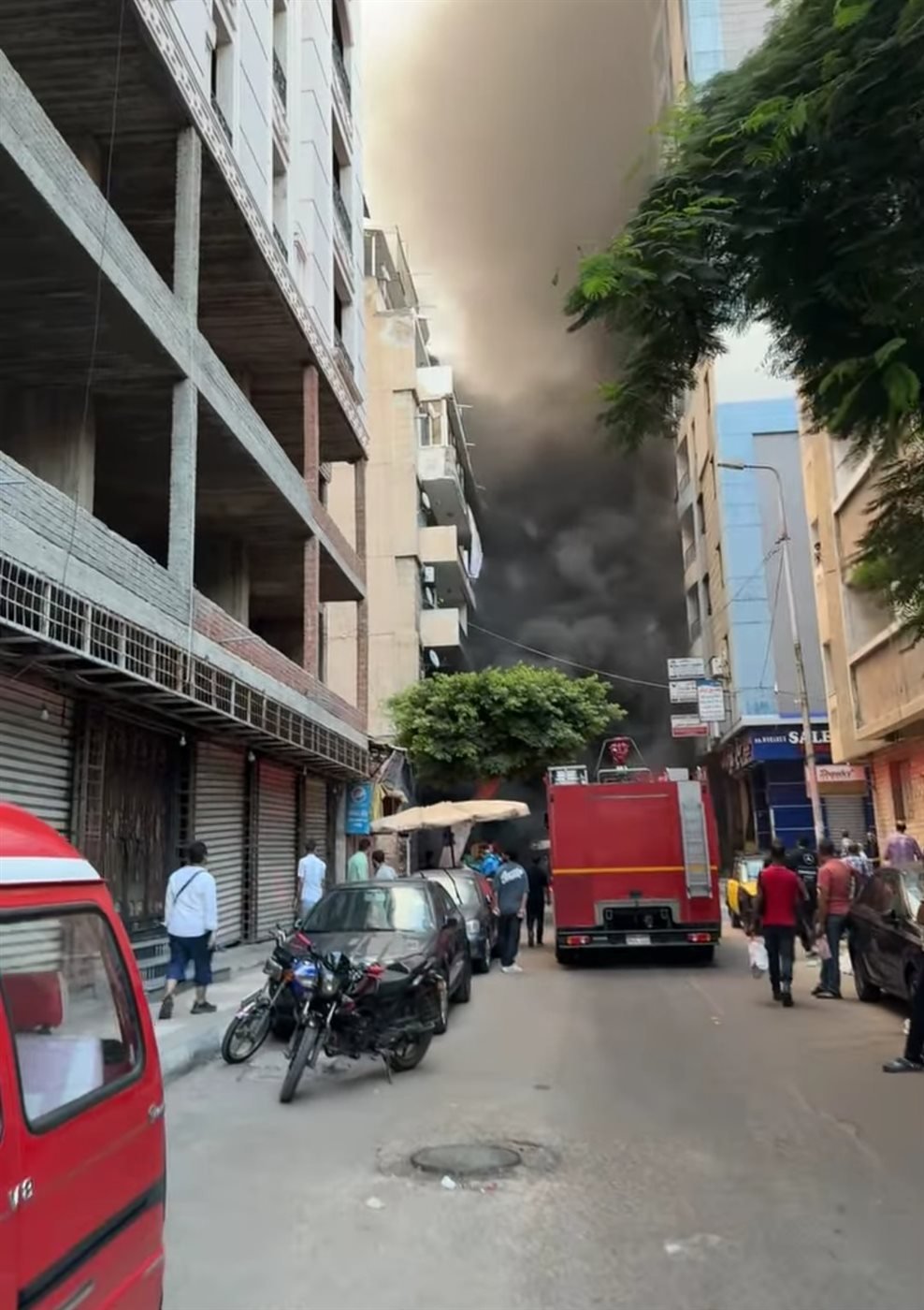 &nbsp;حريق داخل معرض دراجات بخارية بالإسكندرية