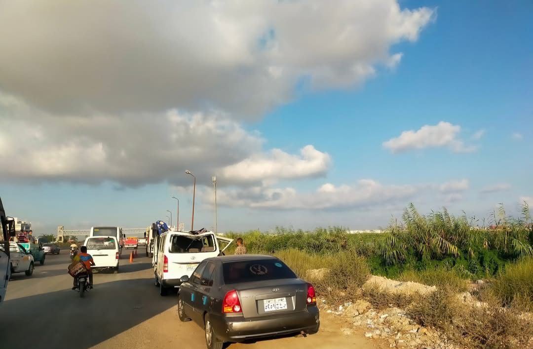 تصادم مروع لعدد من الميكروباصات بطريق مصر إسكندرية الصحراوي أمام مجمع البترول