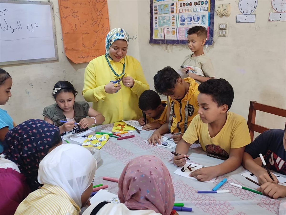 أطفال الفيوم أثناء ورش العمل