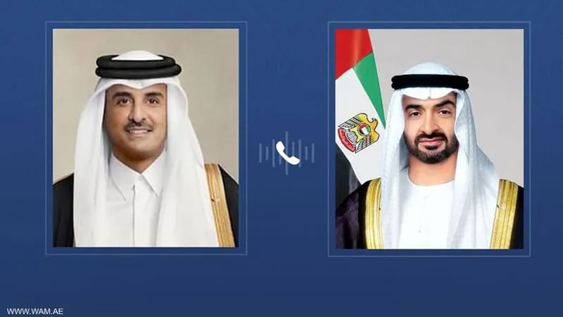 اتصال بين رئيس الإمارات مع الشيخ تميم أمير قطر
