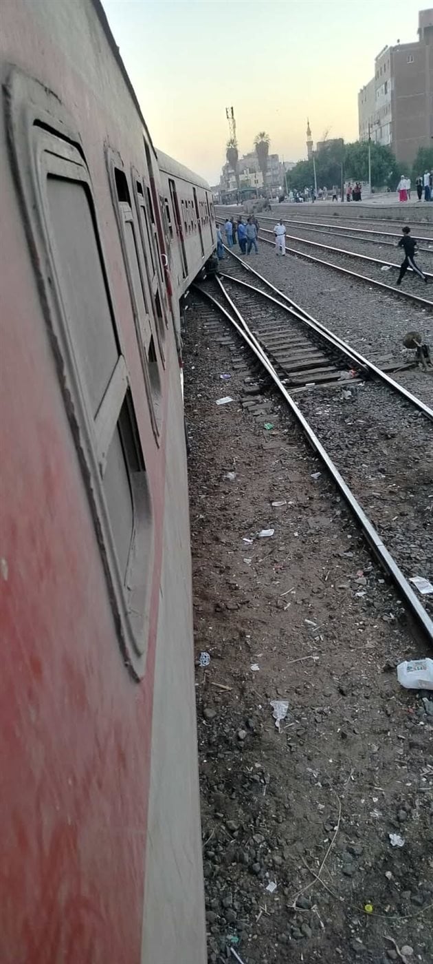 &nbsp;خروج قطار عن القضبان بشبين القناطر دون إصابات