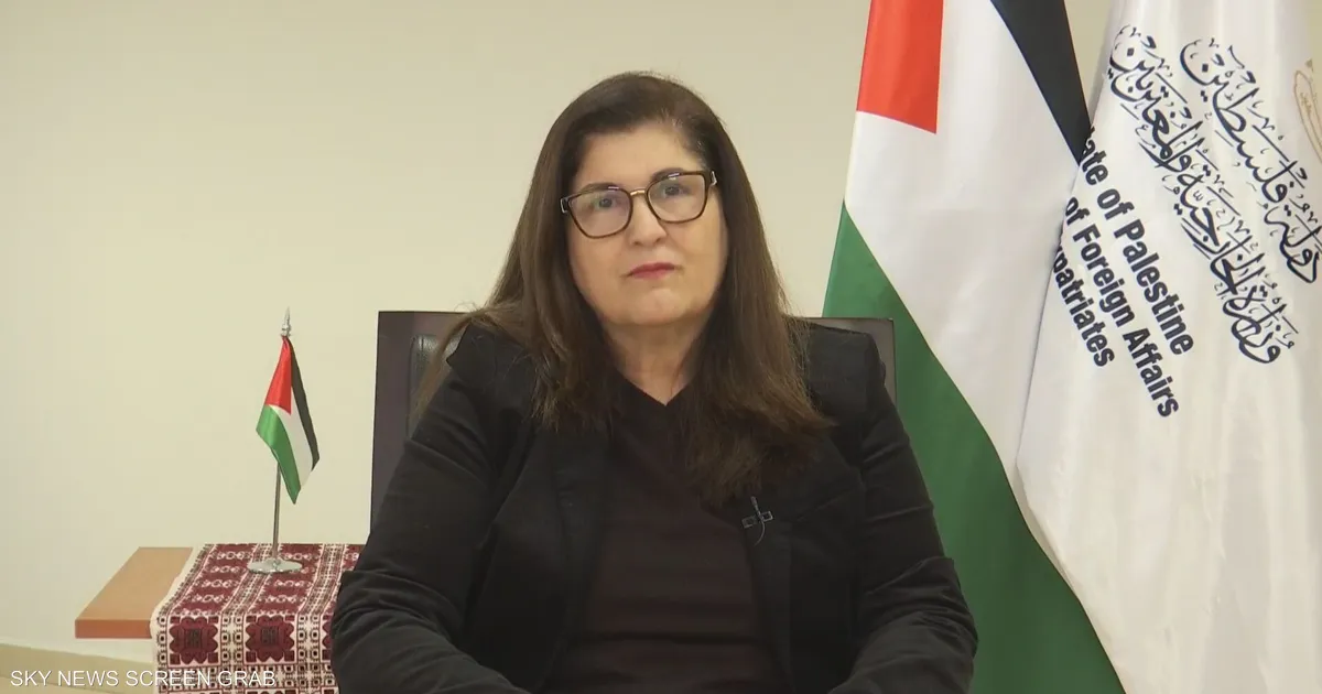 <strong>وزيرة الخارجية الفلسطينية &nbsp;فارسين شاهين</strong>