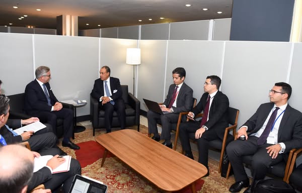 <strong>وزير الخارجية مع مفوض الاتحاد الأوروبي للشؤون الداخلية والهجرة</strong>