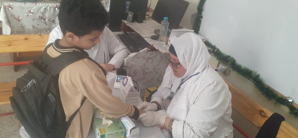 حملة فحص الأنيميا لتلاميذ المرحلة الابتدائية