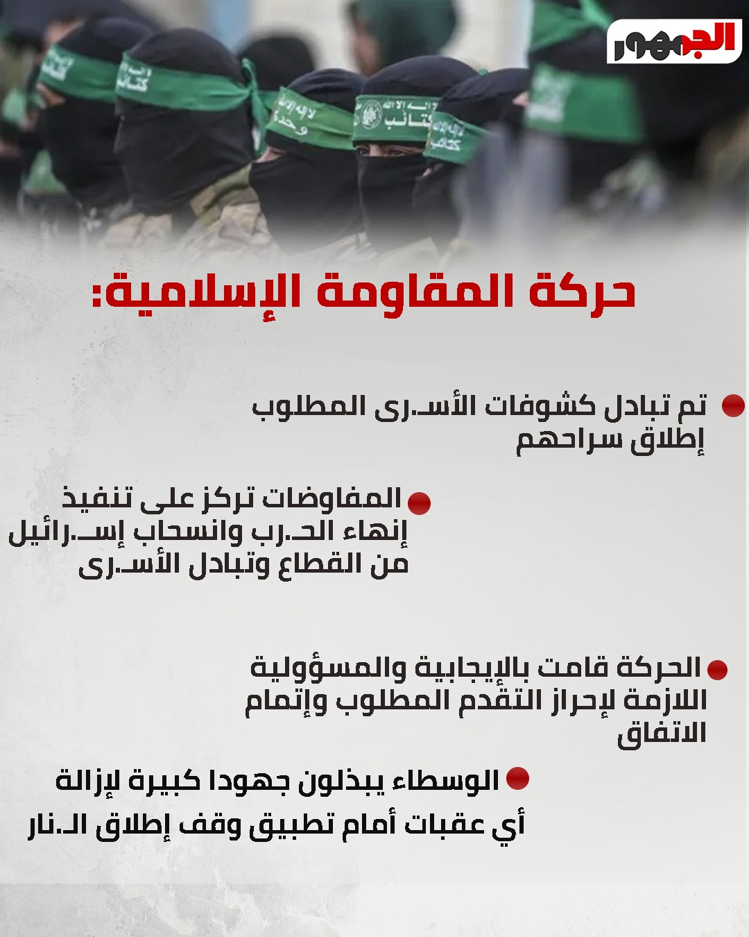 بيان حماس حول المفاوضات