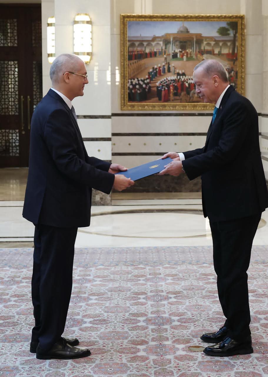 سفير مصر لدى تركيا والرئيس رجب طيب أردوغان