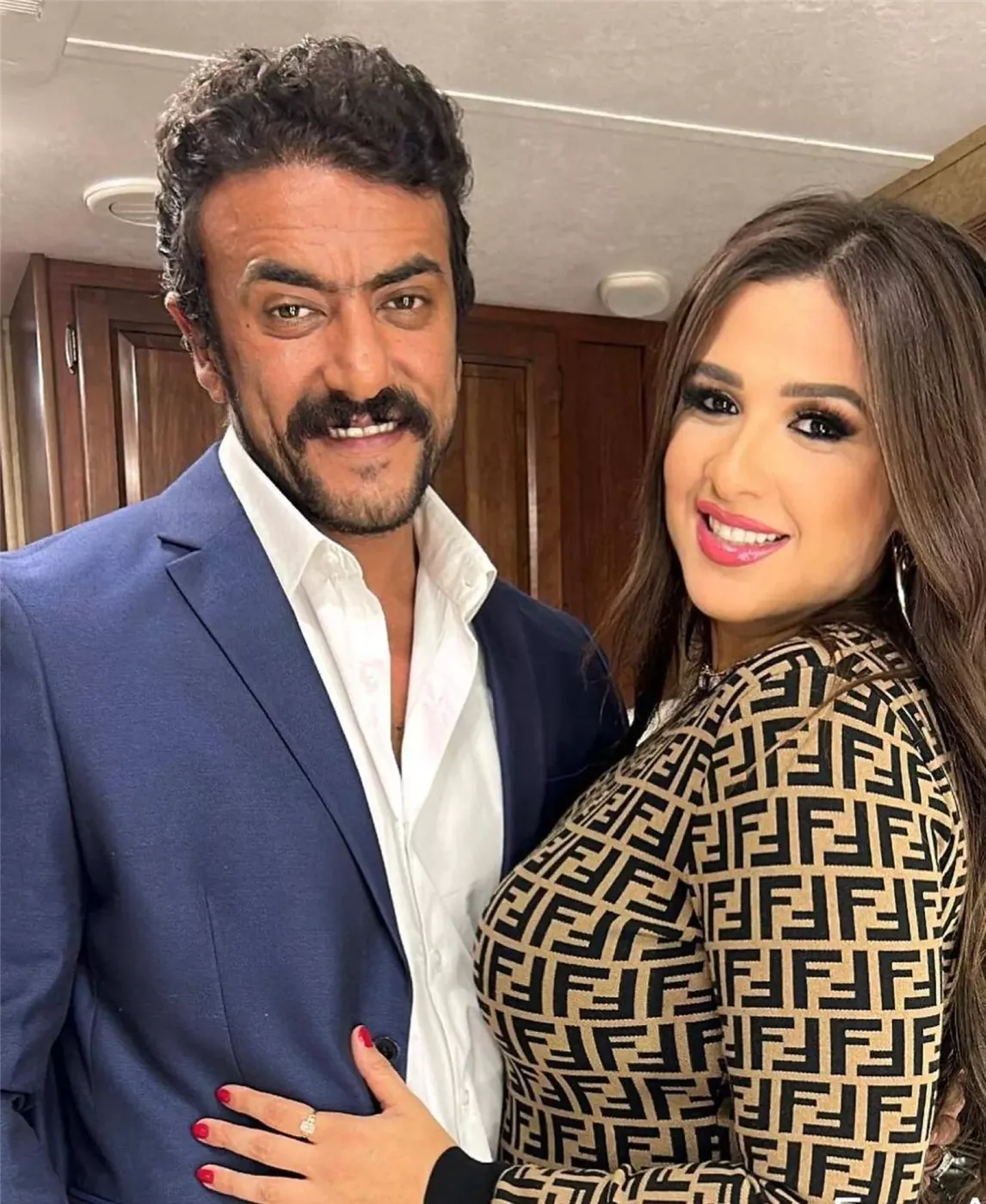 <strong>ياسمين عبد العزيز وأحمد العوضي</strong>