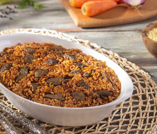 طاجن لسان العصفور بالكبدة