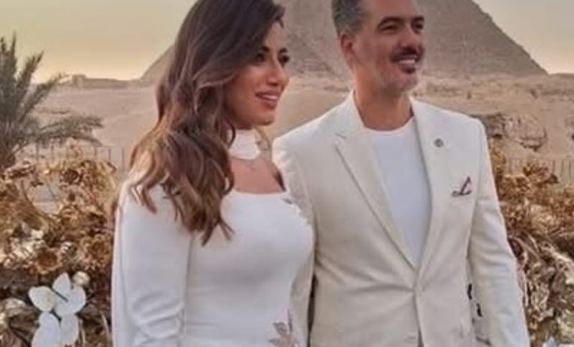 <strong>هايدي موسى وزوجها</strong>