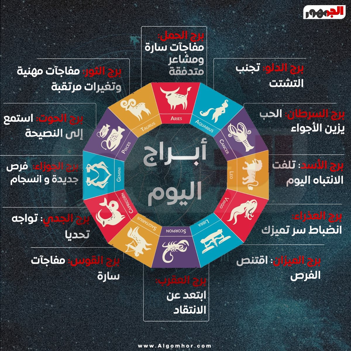 حظك اليوم الإثنين 27 أكتوبر 2025