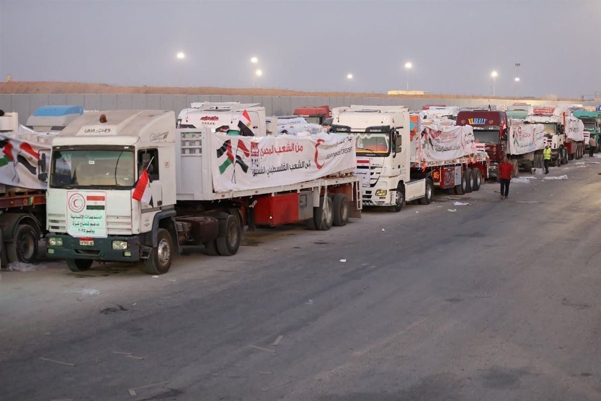 المساعدات الإنسانية لقطاع غزة