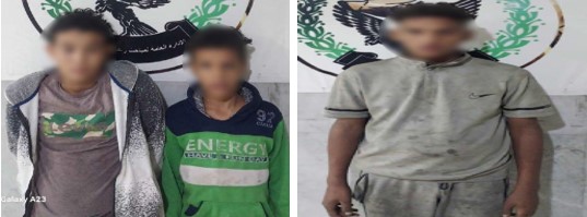 جانب من الأطفال المضبوطين