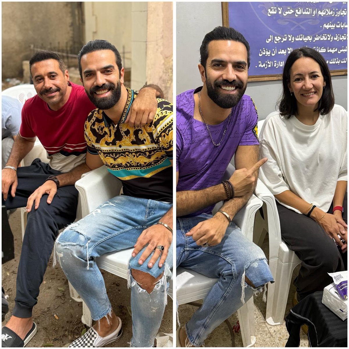 <strong>محمد سراج مع صناع المسلسل</strong>