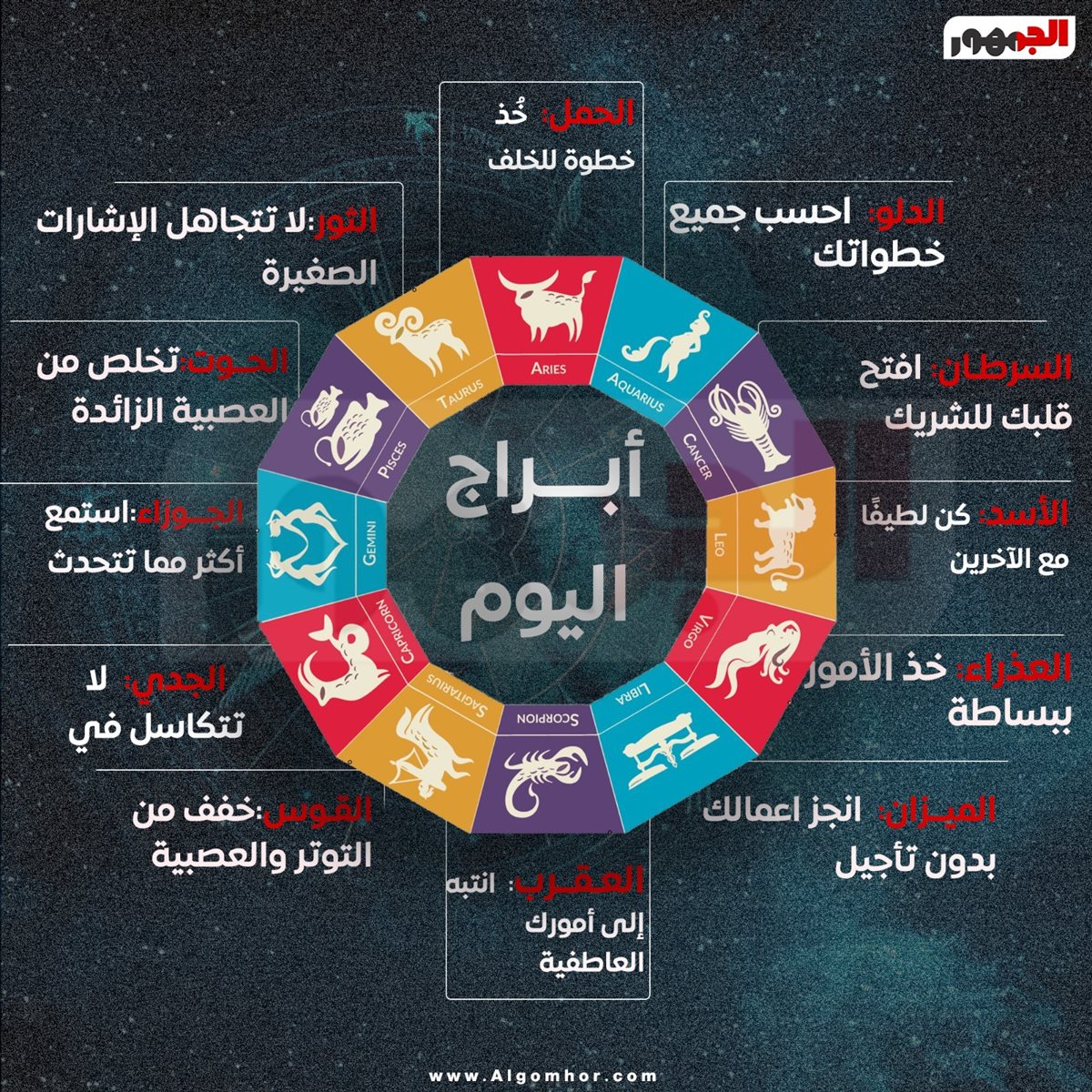 <strong>حظك اليوم الأربعاء</strong>
