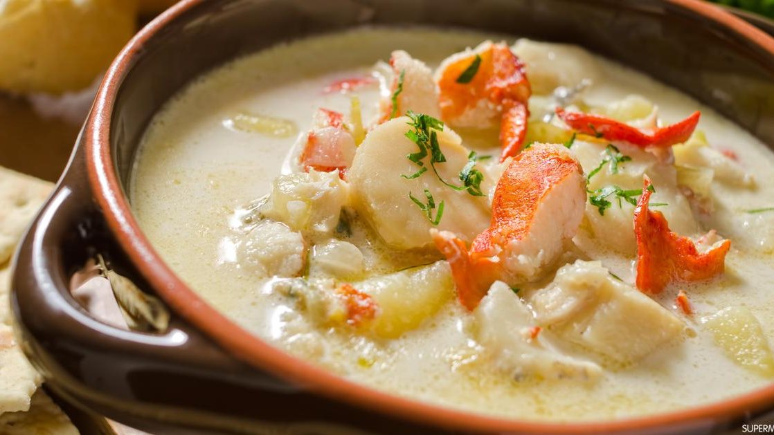 شوربة السي فود بالكريمة