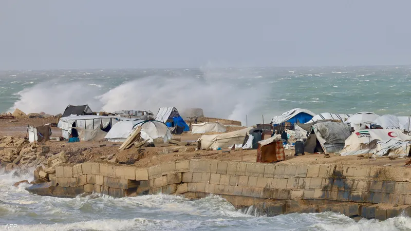 الظروف الجوية الشتوية القاسية في غزة&nbsp;