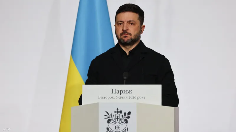 <strong>الرئيس الأوكراني فولوديمير زيلينسكي</strong>