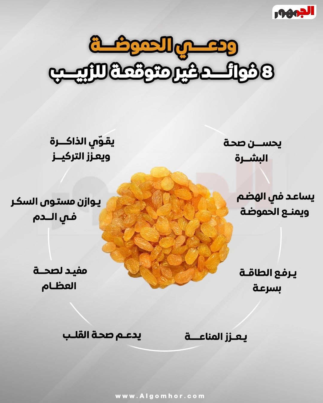 <strong>فوائد غير متوقعة للزبيب</strong>