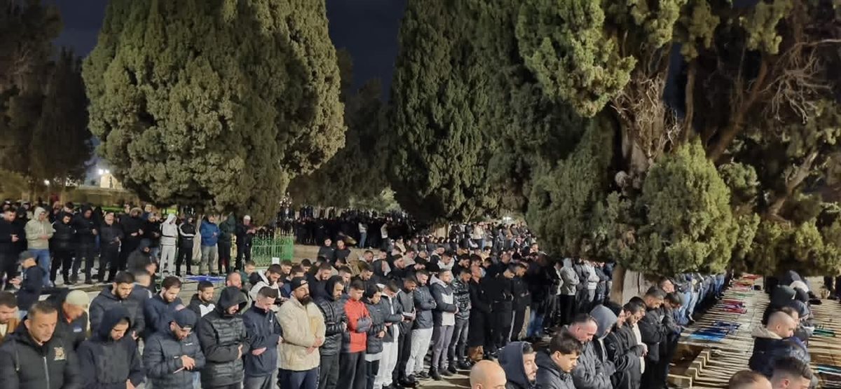 صلاة التراويح من المسجد الأقصي