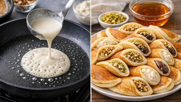 القطايف بالقشطة