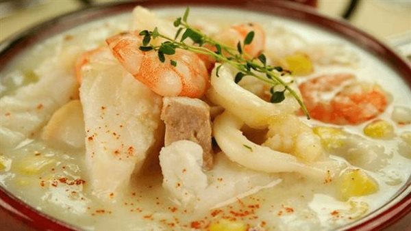 <strong>&nbsp;شوربة السي فود بالكريمة</strong>