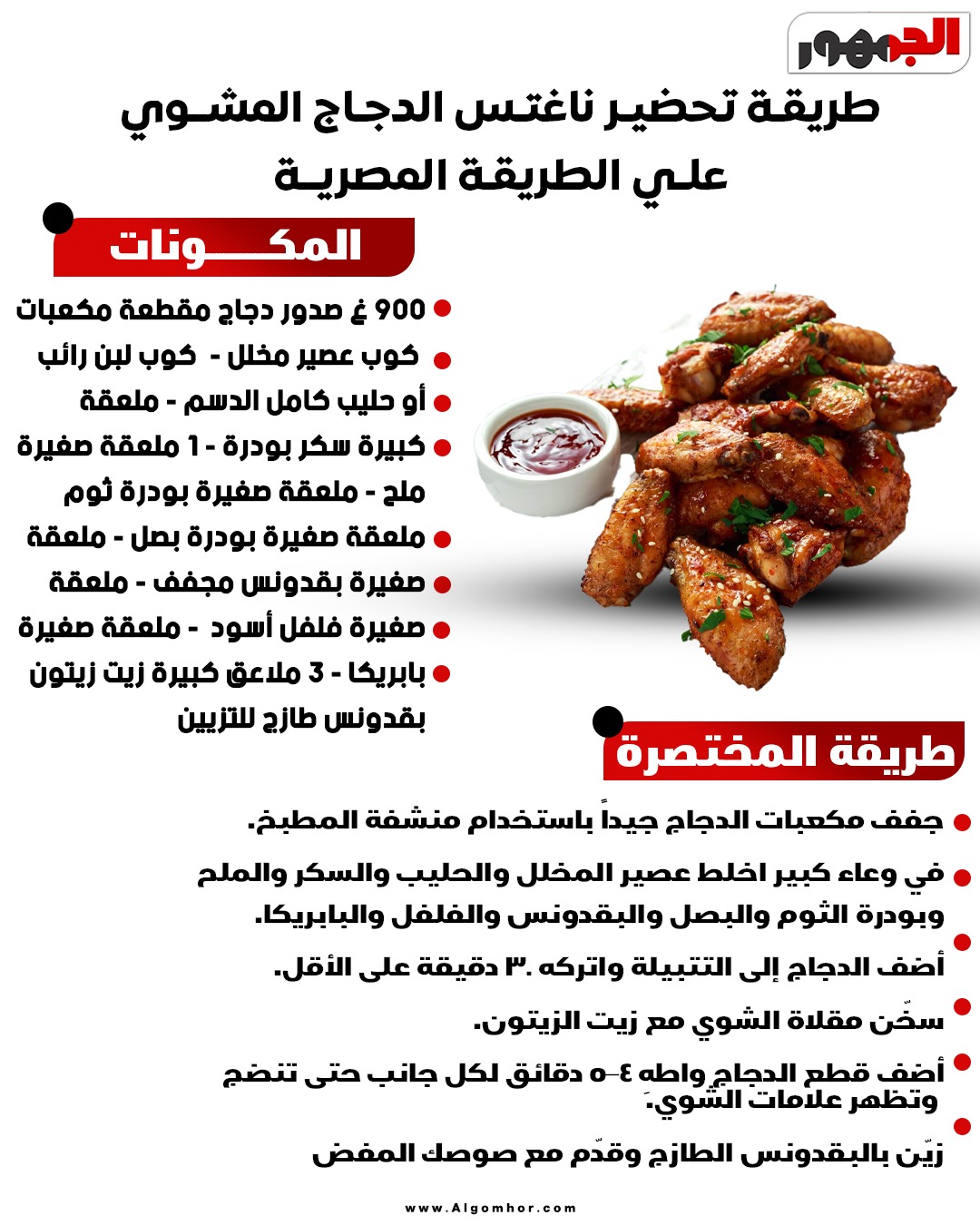 <strong>ناجتس الدجاج </strong>