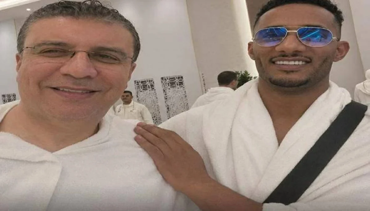 <strong>محمد رمضان والإعلامي عمرو الليثي</strong>