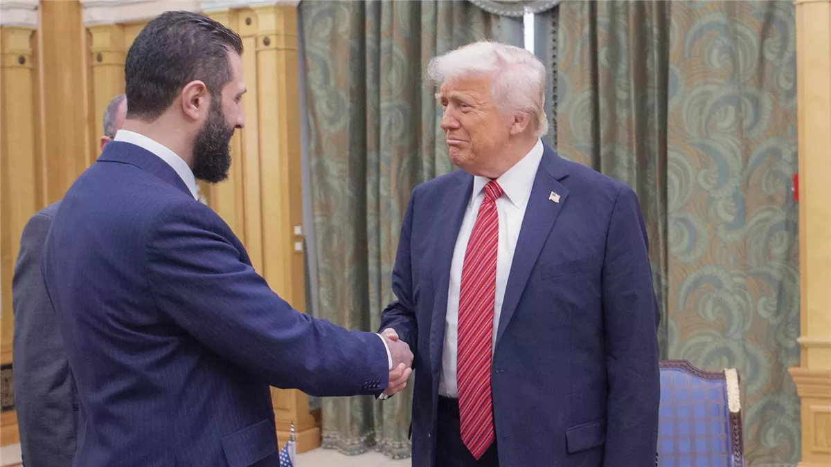 <strong>الرئيس الأمريكي ونظيره السوري&nbsp;</strong>