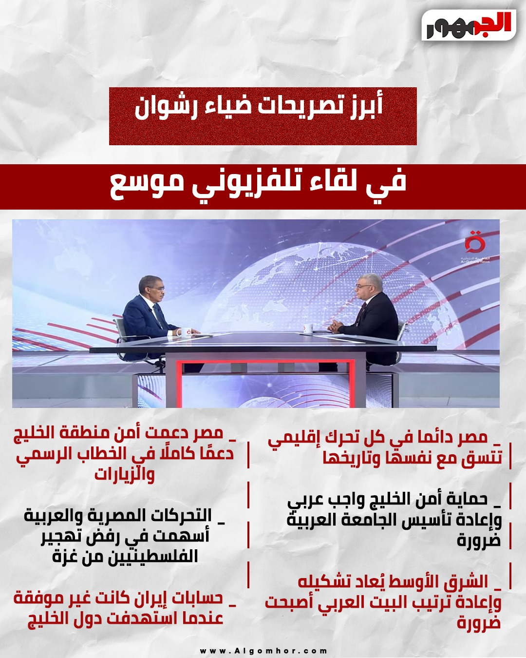 تصريحات ضياء رشوان